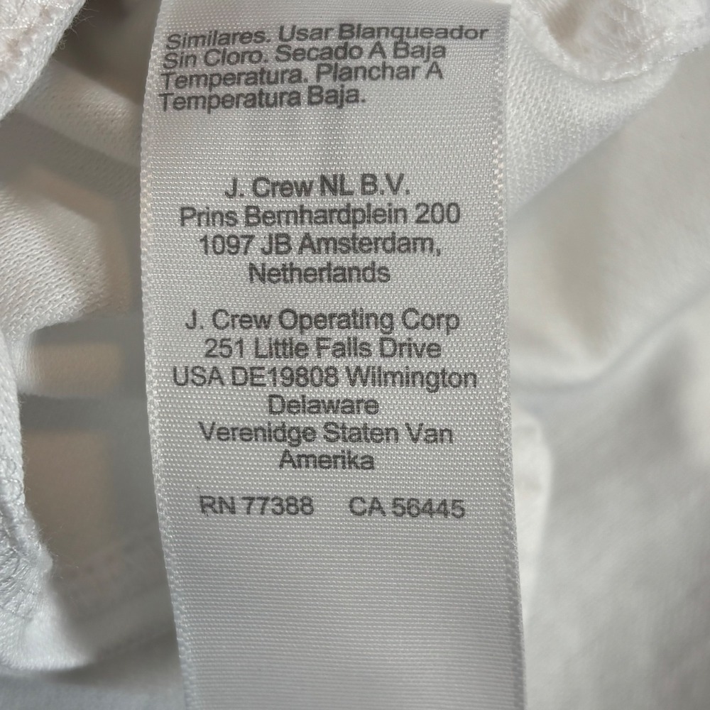 J.Crew Performance Mens XXL White Pique Knit Button Down Shirt CA915 NEW - Picture 6 of 9